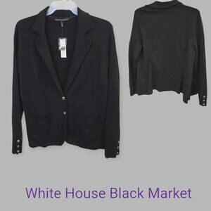 White House Black Market Milano Sweater Blazer Jacket Womens XL NEW